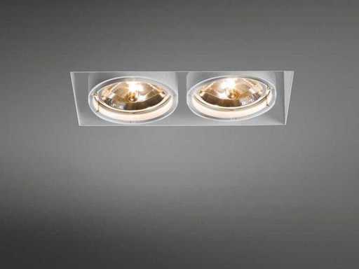 14 x Ledsc4 Duo grid in trimless armatuur wit