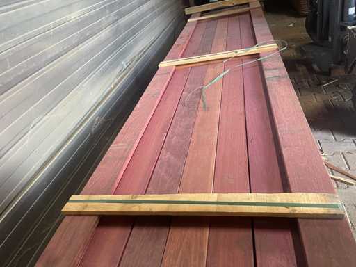 Purple Heart planken geschaafd 3350-4300x120x21mm (84x)