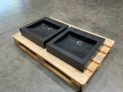 natuursteen Wastafel (2x)