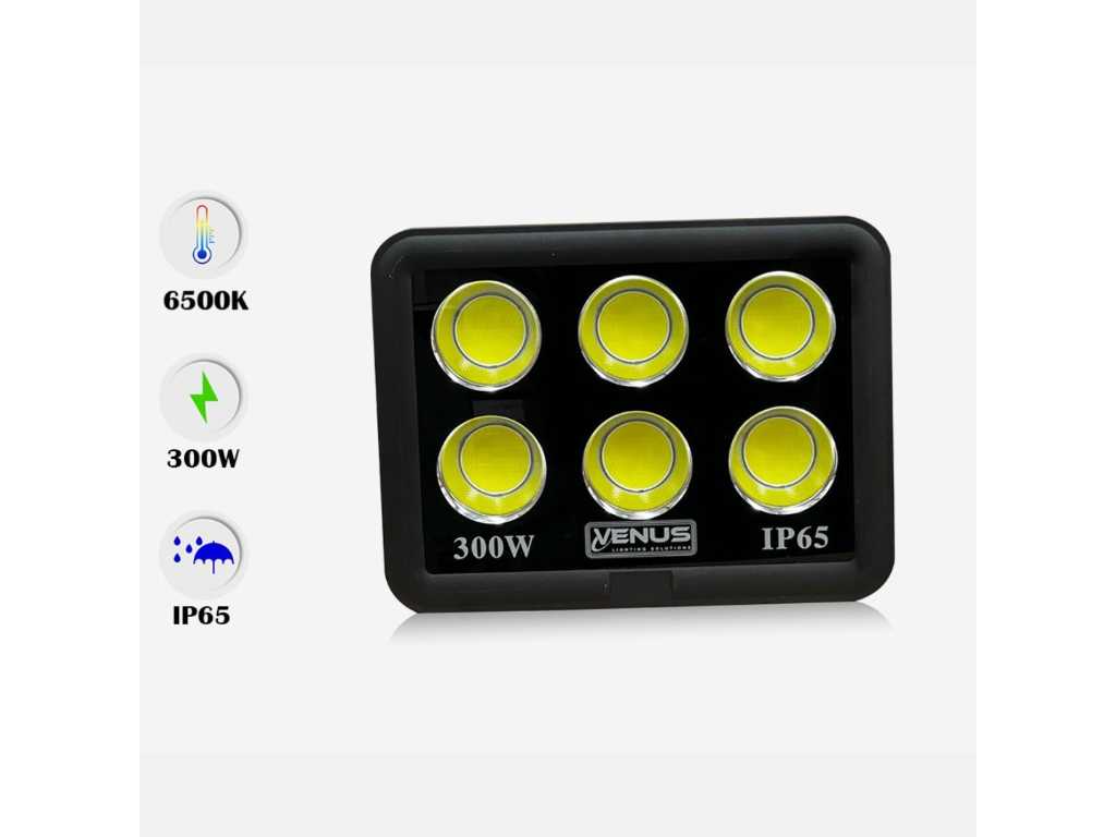 4 x LED Breedstraler 300W - 6500K koud wit