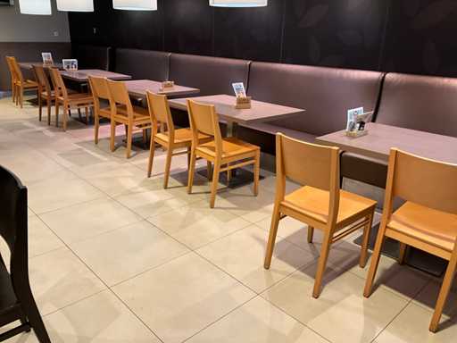 Tavolo ristorante con panca e 2 sedie (5x)