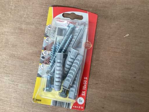 Fischer 90895 plug met houtdraadbout, blister 5 stuks (100x)