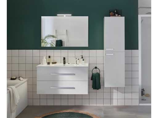 Wastafelmeubel 100 cm - 2 laden, chromen handvat, EB2306