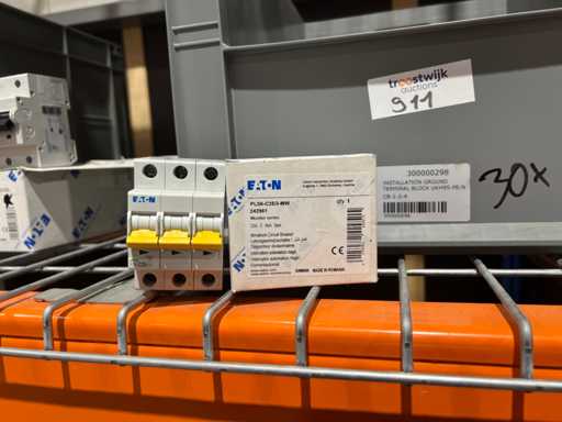 Interruptor automático Eaton PLS6-C25/3 MW de 3 polos 25A (30x)