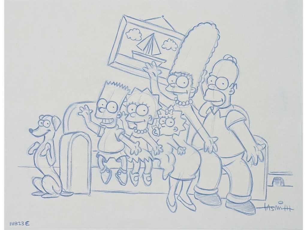 Todd Aaron Smith, dessin Simpsons Family, vers 2014