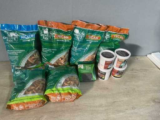 Big Green Egg - Partij rookhout en benodigdheden