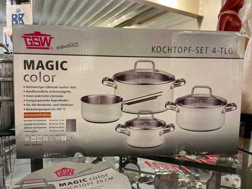 GSW Magic color 7-piece cooking pot set