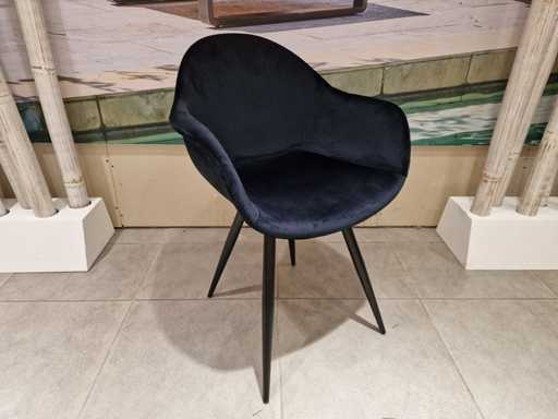 2 x chaise intérieure Label51 Forli Black avec accoudoir