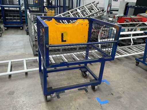Transport/warehouse trolley/stacking trolley (4x)