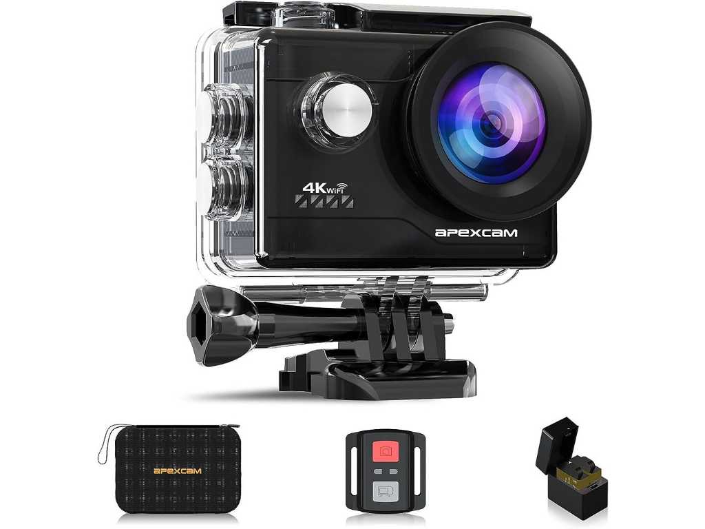 Apexcam - Kamera podwodna - Kamera sportowa 4K 20MP (2x)