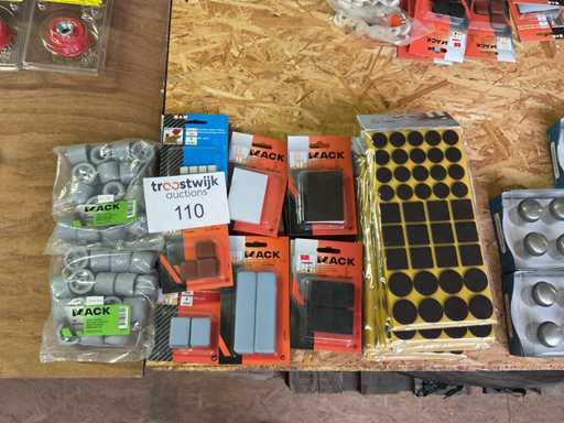 1 x partij stoeldoppen; viltglijders