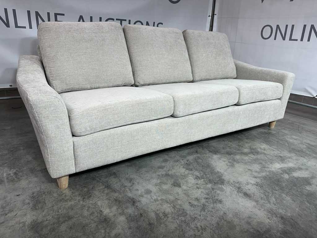 Hjort Knudsen - 3 seater sofa, beige fabric, wooden legs
