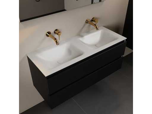 Dulapuri de baie negru 120cm dublu