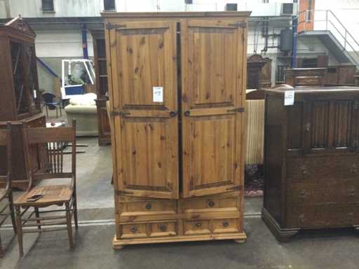 Old pine wardrobe