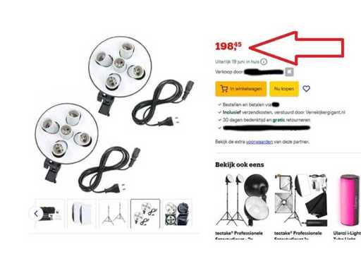Un lot de 24 de kituri softbox profesionale complete - inclusiv 120 de lămpi (24x)
