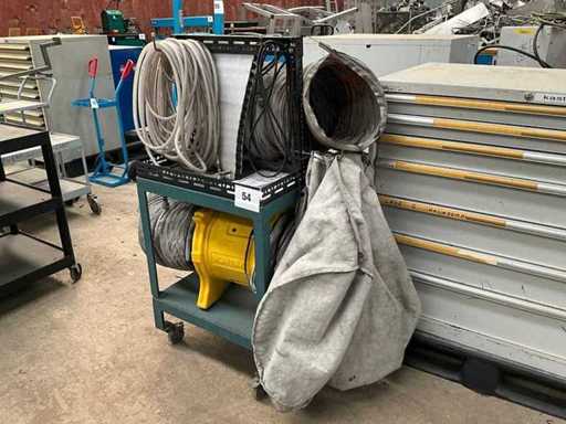 Transport cart and construction fan