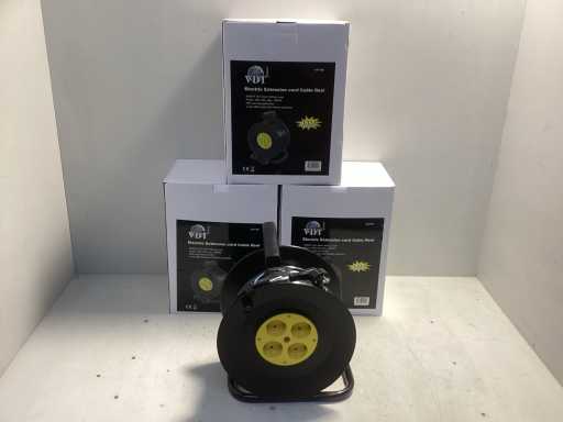 (3x) VDT - 40 meter - Kabelhaspel 40 meter 