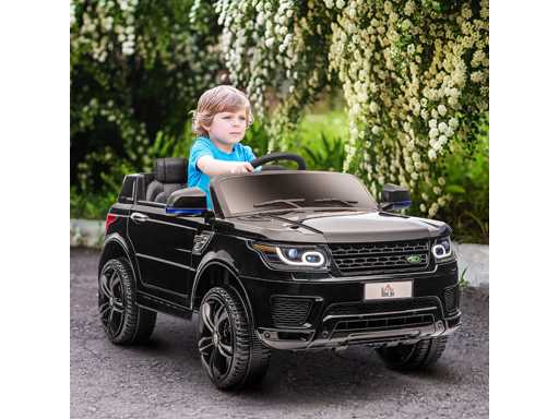 Elektrische auto Kinderen Elektrisch Voertuig 12V Dubbele Motoren 3 tot 5 km/u 110 x 68 x 52cm Zwart