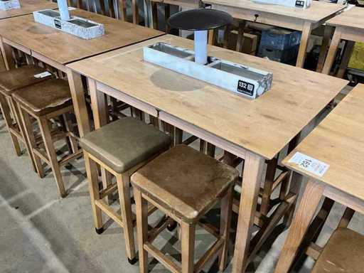 Hutten – Bartisch mit 4 Barhockern