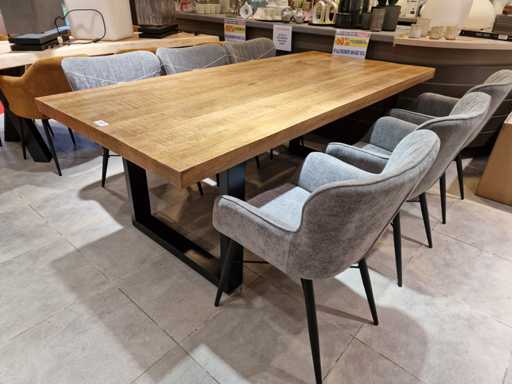 Table intérieure Label51 Zeth Mango 220 x 100 x H76cm