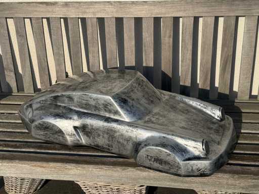 Porsche 911 Sculptuur 90cm Old Silver