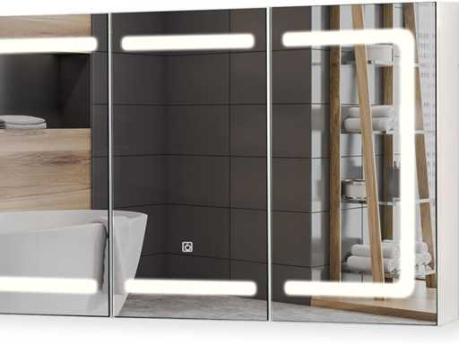 Bathroom Mirror - 100x60cm, Shaver Socket, Touch Sensor, LED Lights