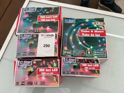 C.Star. Verschiedene LED-Weihnachtsbeleuchtungen. (5-fach)