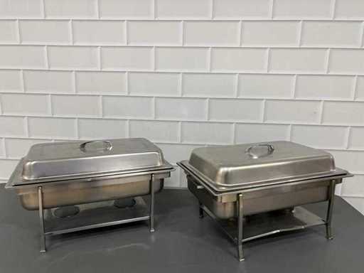 RVS - Chaving dish (2x)