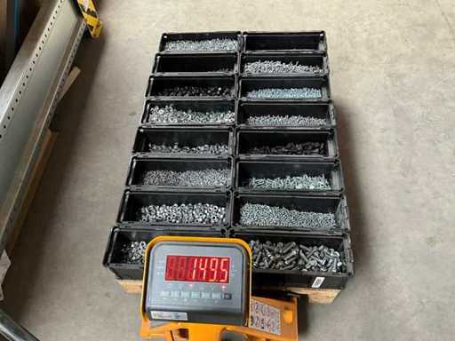 Würth PALLETDEAL 149,5 kg verschiedene Befestigungselemente in stapelbaren Behältern