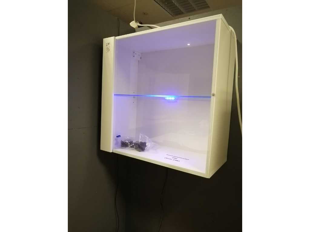 Vitrine avec modèle d’exposition LED