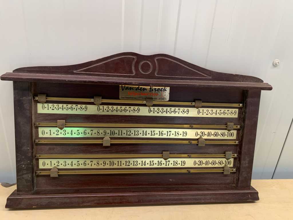 Vintage Billiard Counting Board
