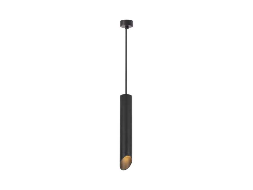 GU10 Decoratief Hanglamp cilinder zand zwart 30cm (4x)