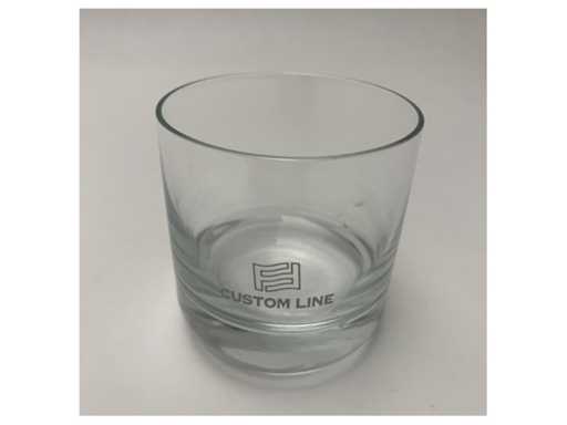 Elegante bicchiere di whisky grigio Ferretti Yachts con logo della linea personalizzata - 209222