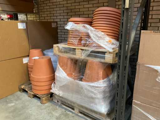 Partij stenen bloempotten