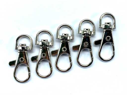  *NOI* Carabiniere cu chei, cârlige mini metalice, brelocuri argintii de 3,5 cm, cârlige cu capcane (10.000 de unități)