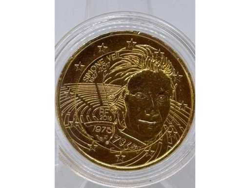 Plaqué or 2 euros – Simone Veil – France 2018
