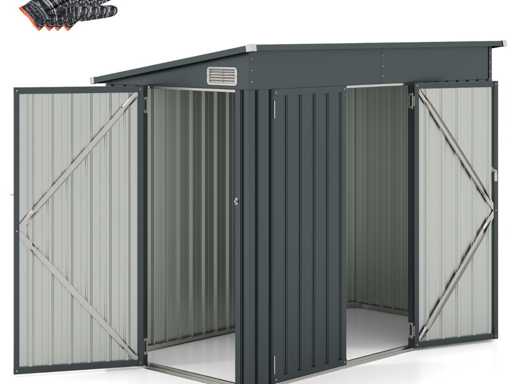 Abri de jardin en métal galvanisé avec double porte