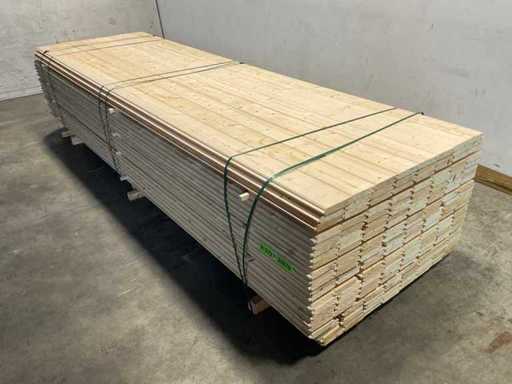 Fichtenblockhüttenprofil gehobelt 360x14,5x2,8 cm (75x)
