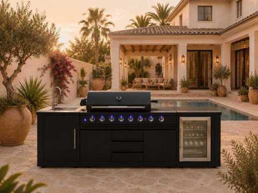 Field Outdoor Black Collection 3-piece Outdoor Kitchen