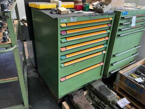 Drawer cabinet including tools