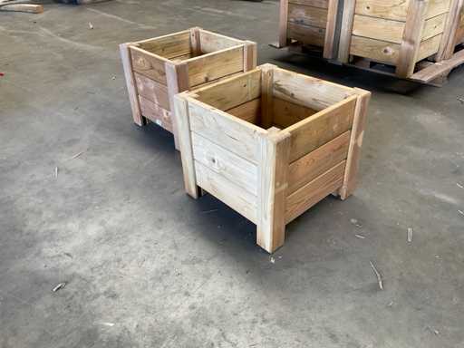 Garlux flower box impregnated spruce 40x40x35 cm (2x)
