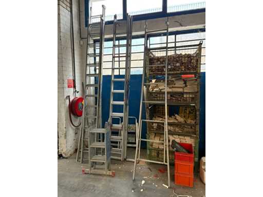 Gruppe von Leitern und Treppen