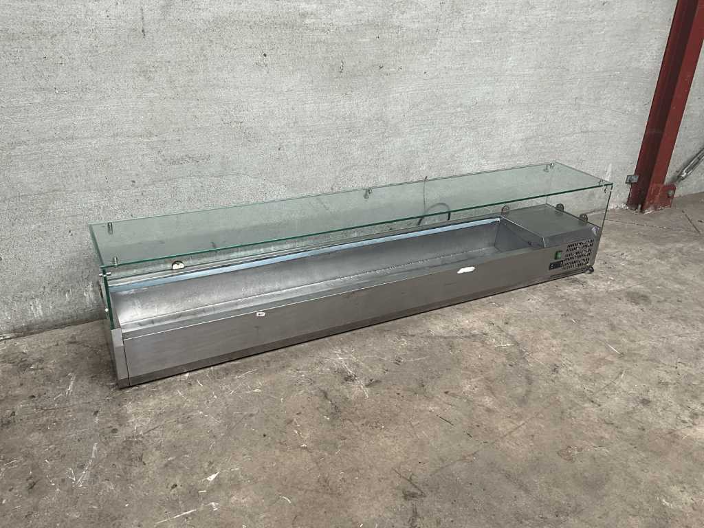 Aufputz-Kühlvitrine mit Glasstruktur
