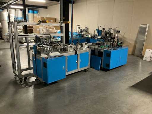 Decommissioned face masks production line