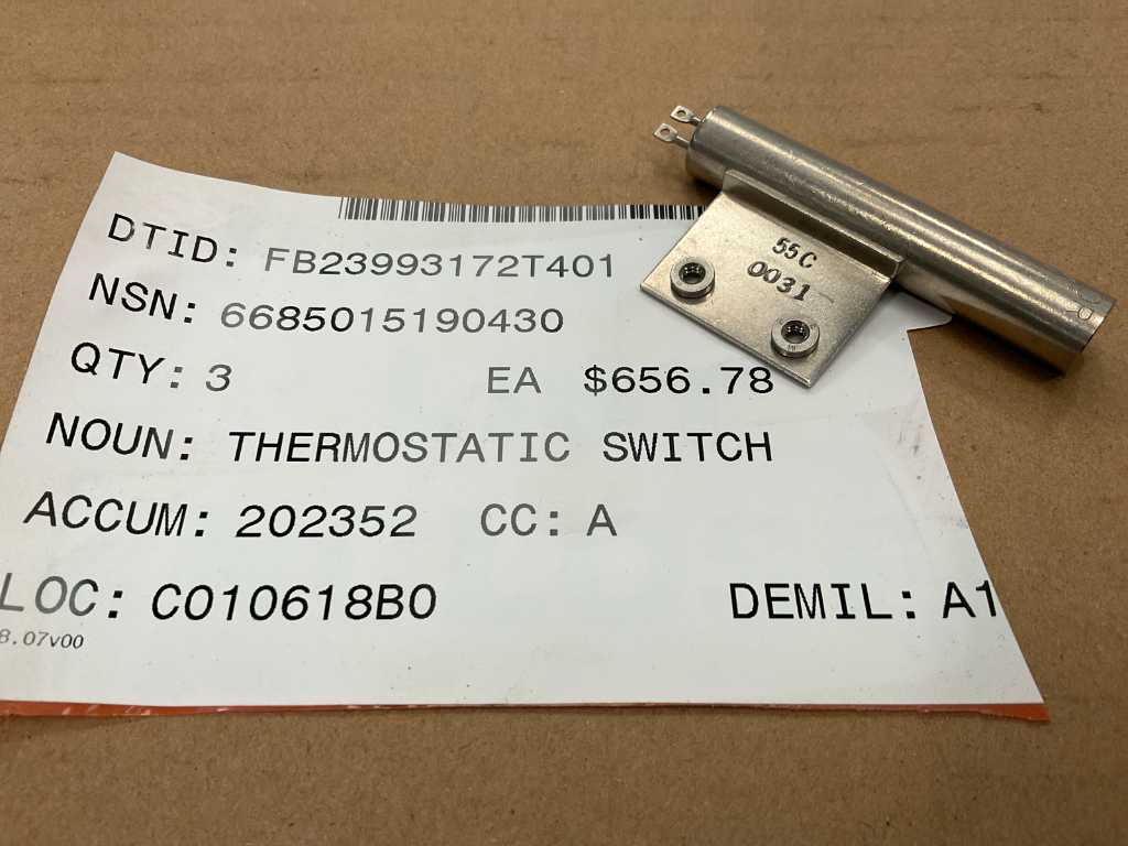 Thermostatic switch (3x)