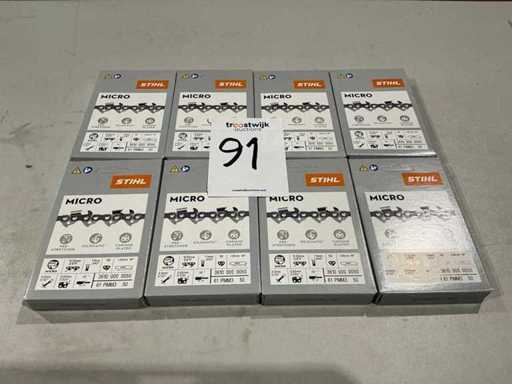 8x Stihl 3610 000 0050 Chaîne pour tronçonneuse