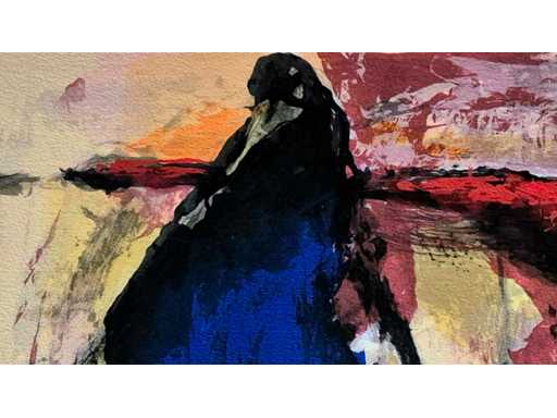 Serigrafia di Hans van Horck 'La Ricerca'