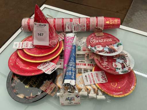 Party Weihnachten, Tischdekoration.