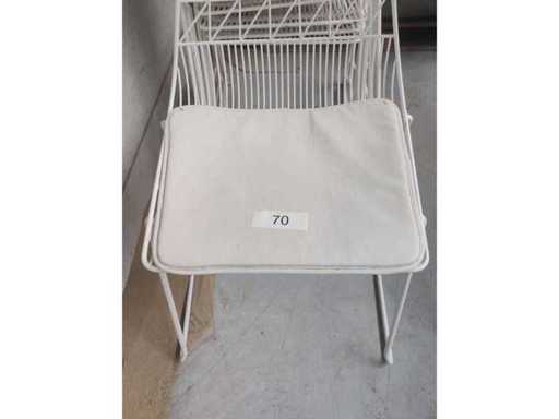 8x chair white + cushion (8x)