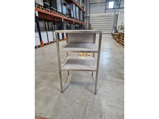 Roestvrijstalen standaard met 2 planken